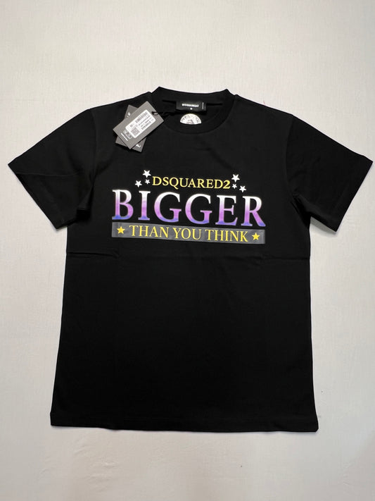 Dsquared2 Crna Majica sa '🌟BIGGER Than You Think🌟' Printom