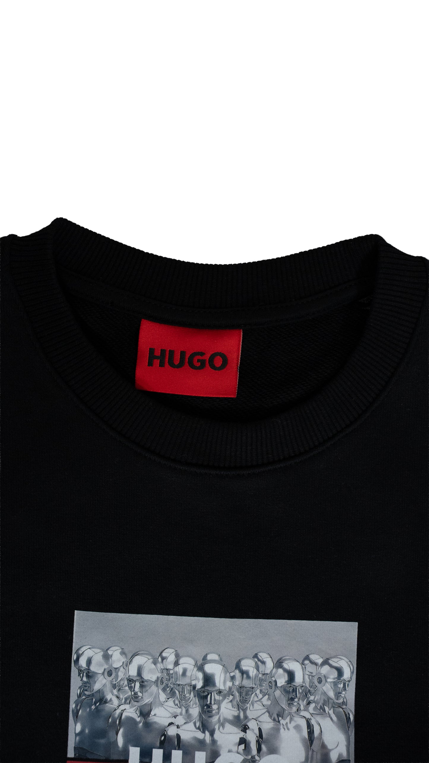 HUGO Crni Duks sa AI Logo Printom