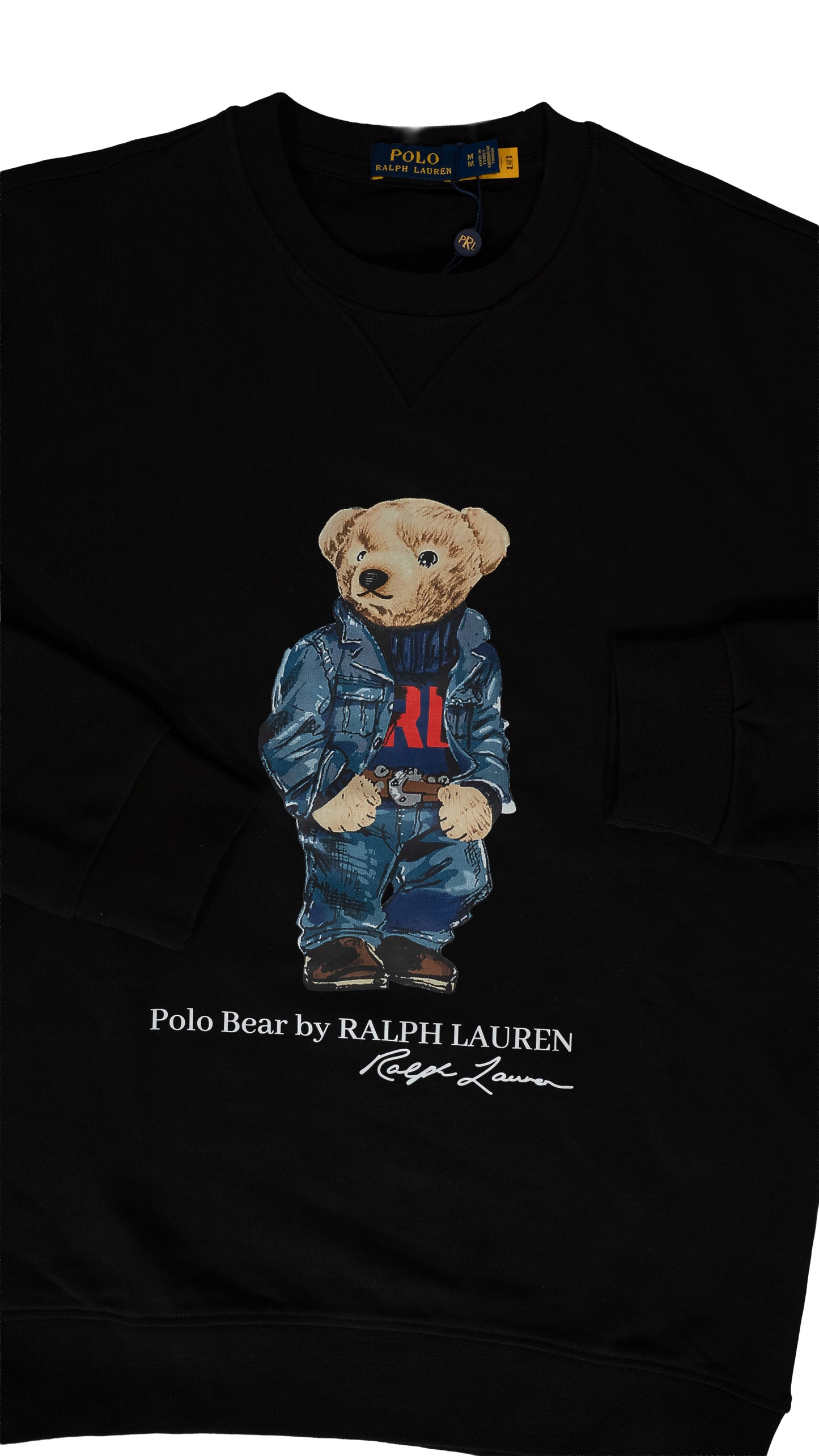 Polo Ralph Lauren Crni Duks sa Bear Printom