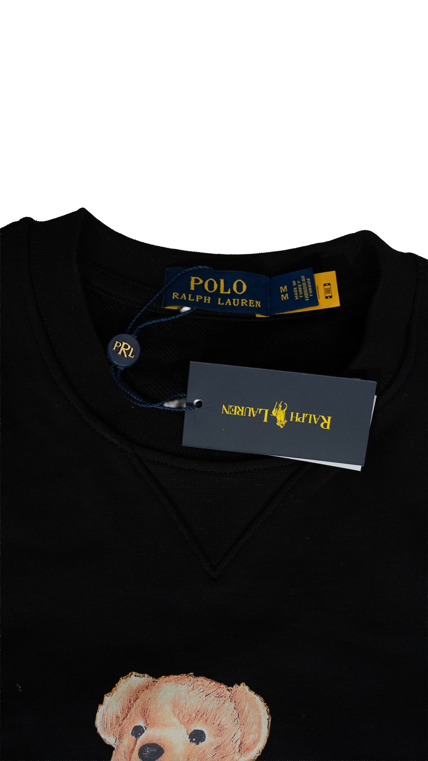 Polo Ralph Lauren Crni Duks sa Bear Printom