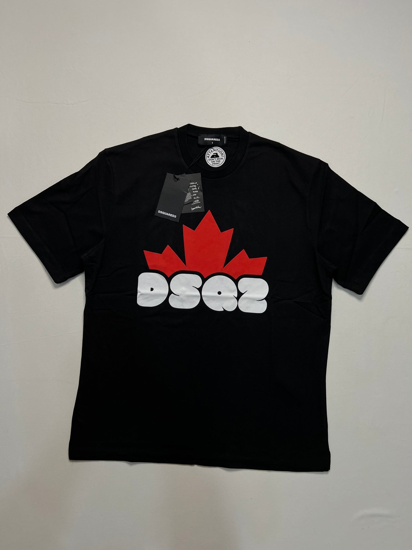 Dsquared2 Crna Majica sa DSQ2 Canadian Printom