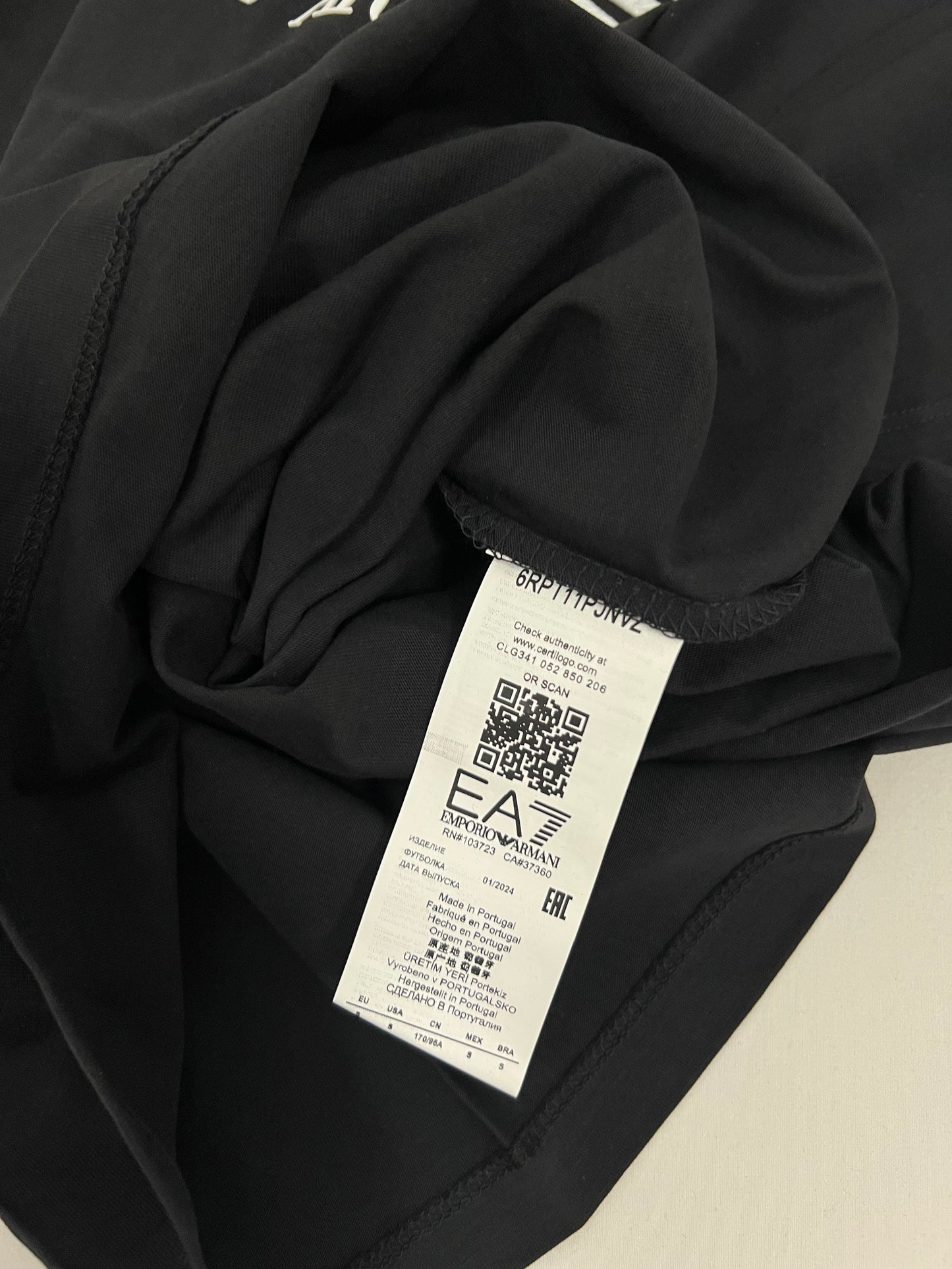 Emporio Armani EA7 Crna Majica sa Logom