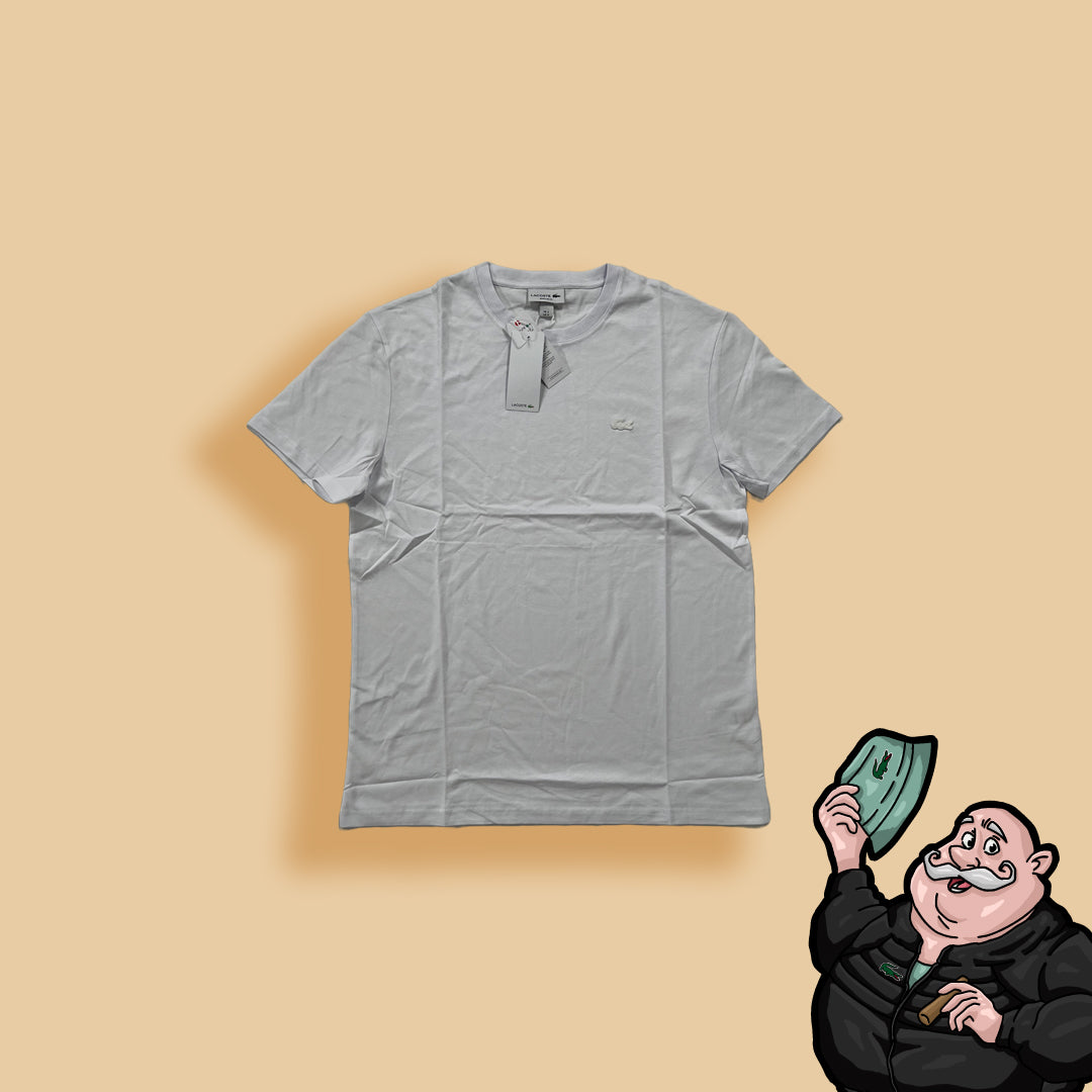Lacoste Bela Majica sa Belim Minimalistic Ušivenim Logom