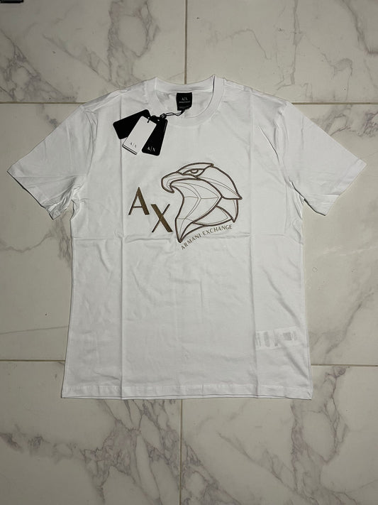 Armani Exchange Bela Majica sa Orao Logom