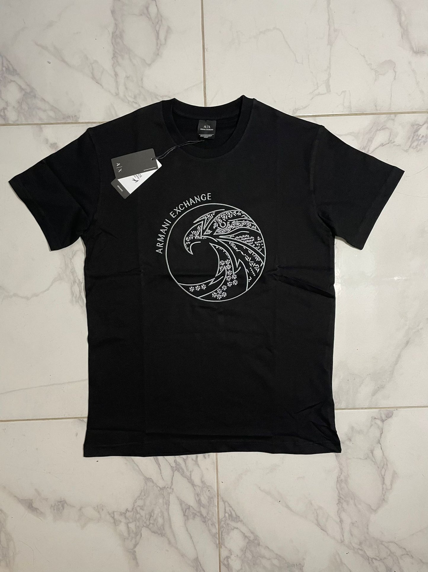 Armani Exchange Crna Majica sa Orao Logom