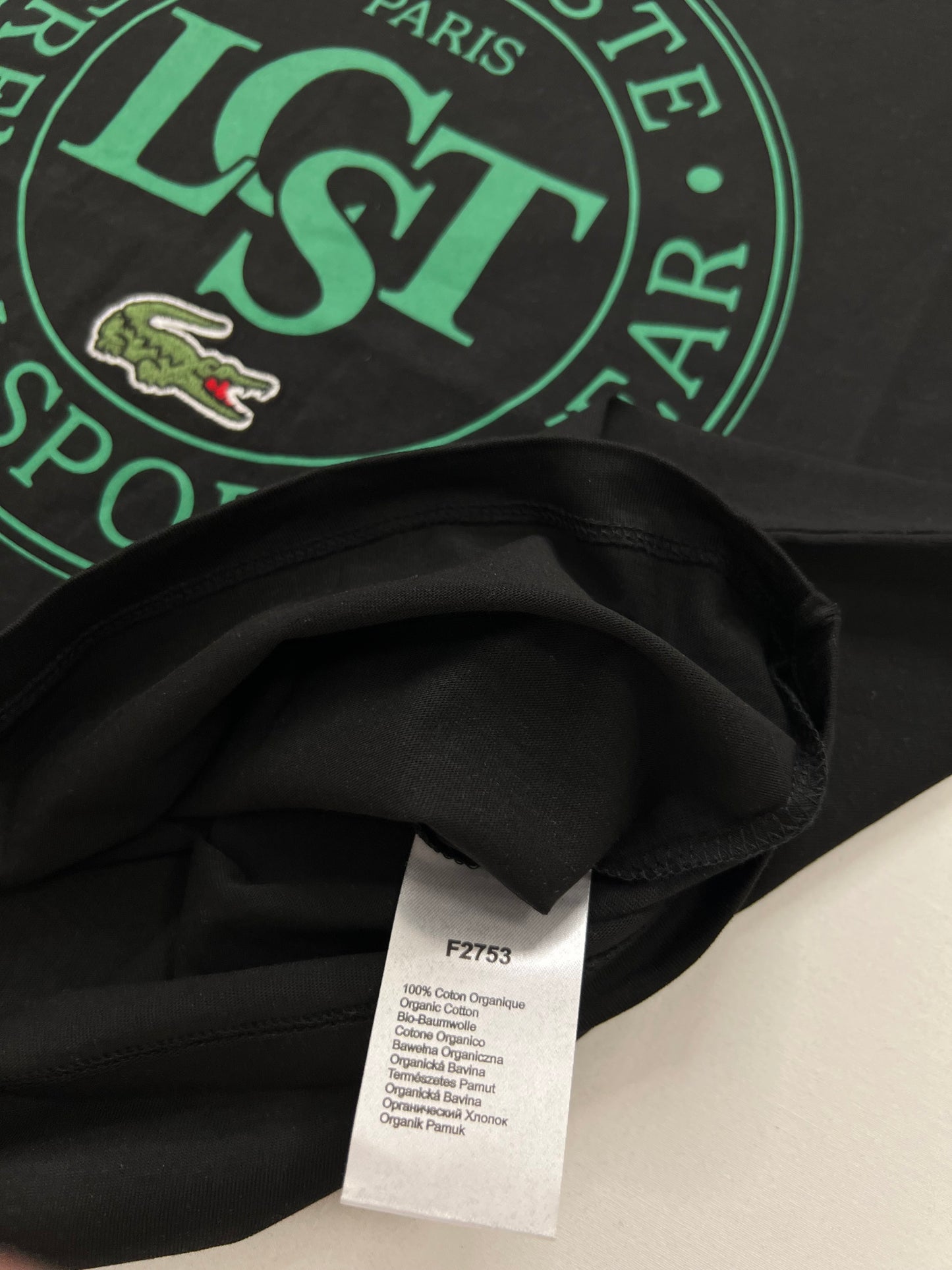 Lacoste Crna Majica French Sportswear Logom