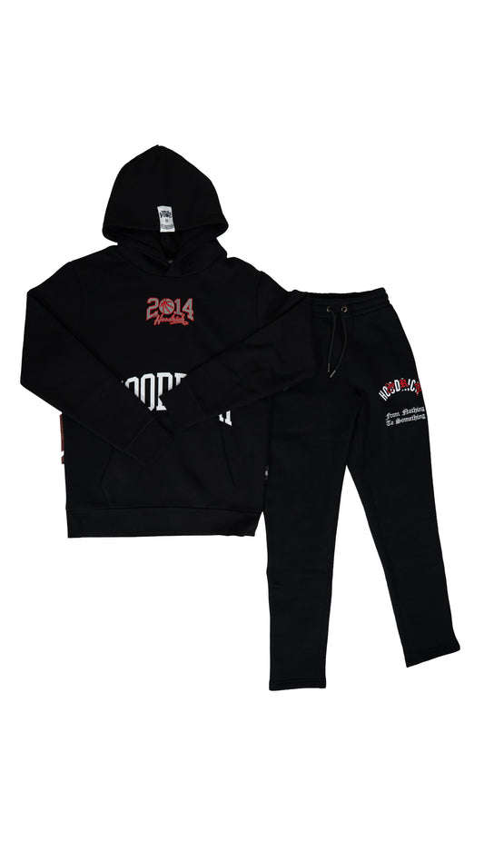 HOODRICH Crna Komplet Trenerka sa Printom na Leðima