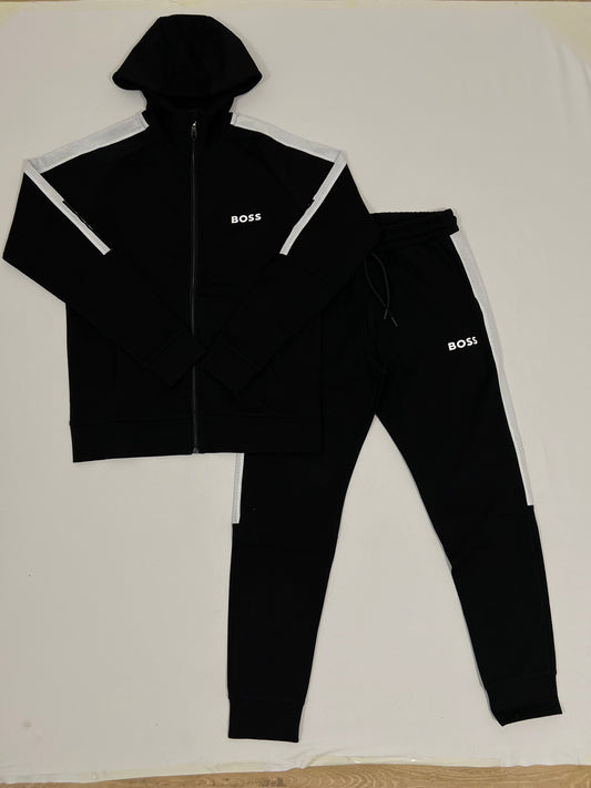 BOSS Crna Komplet Trenerka sa Belim Detaljima