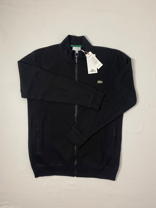 Lacoste Crni Full-Zip Duks bez Kapuljače sa Minimalistic Logom