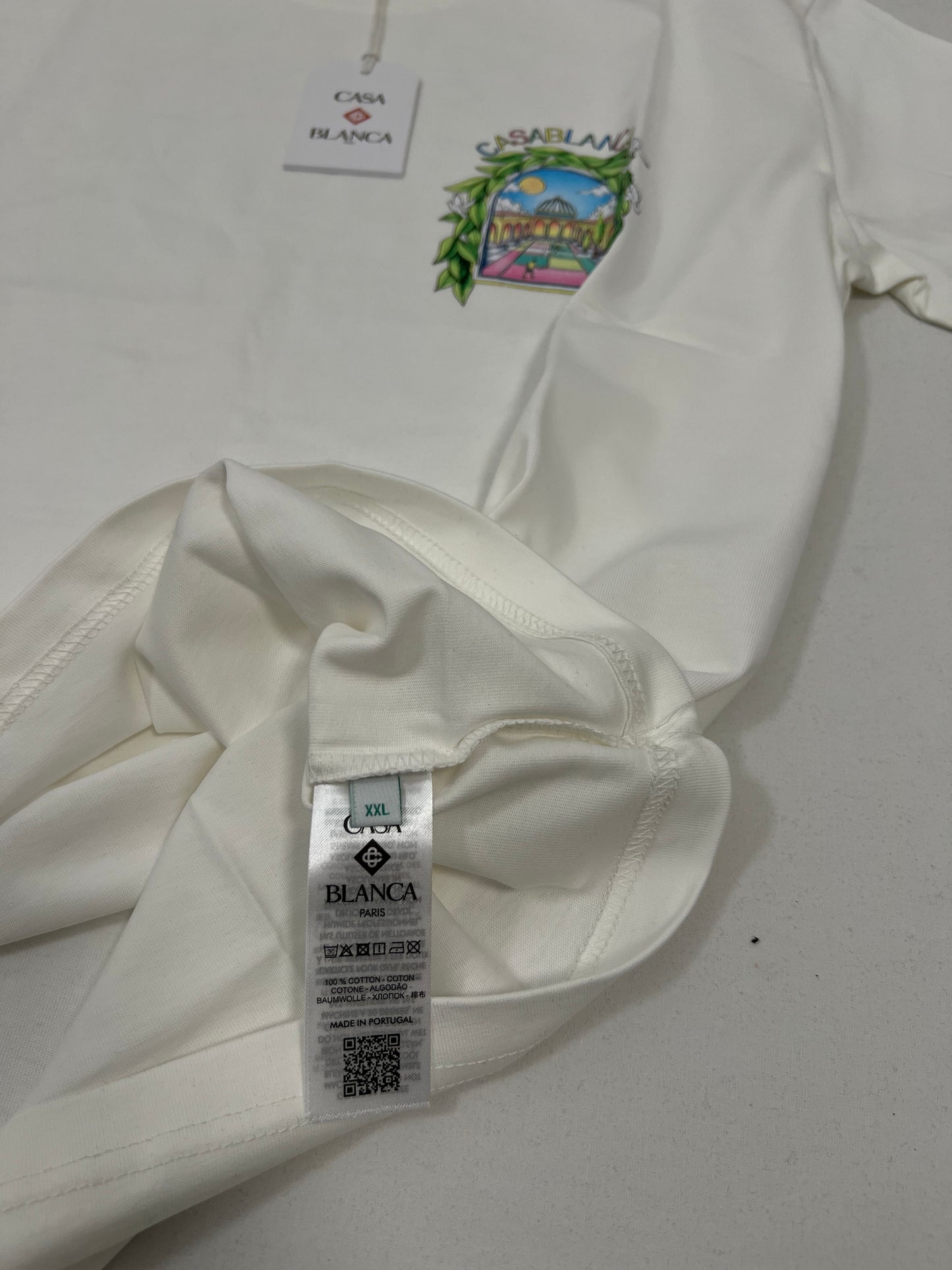 Casablanca Bela Majica sa Printom na Leðima