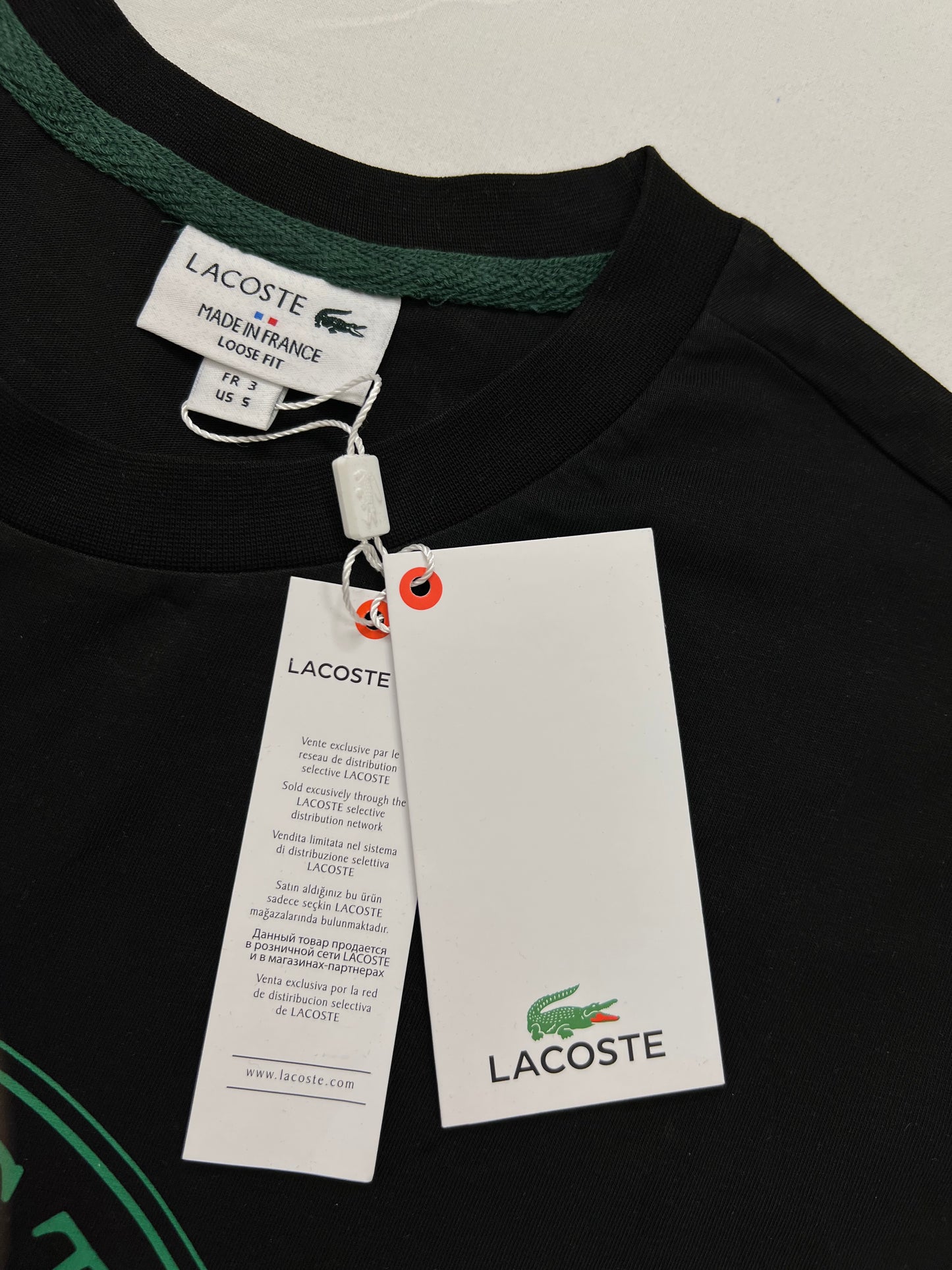 Lacoste Crna Majica French Sportswear Logom