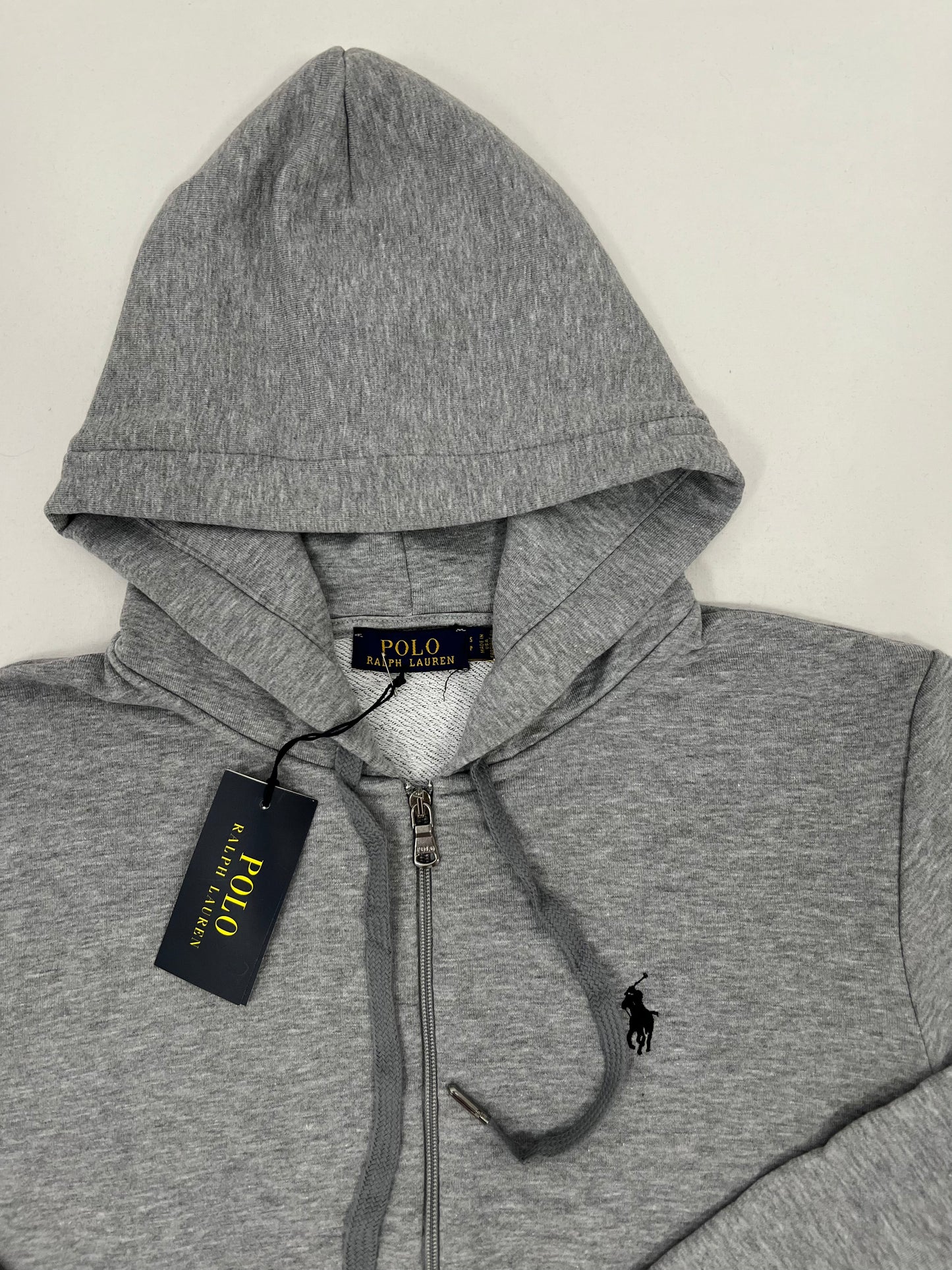 Polo Ralph Lauren Full-Zip Sivi Duks sa Crnim Minimalistic Logom