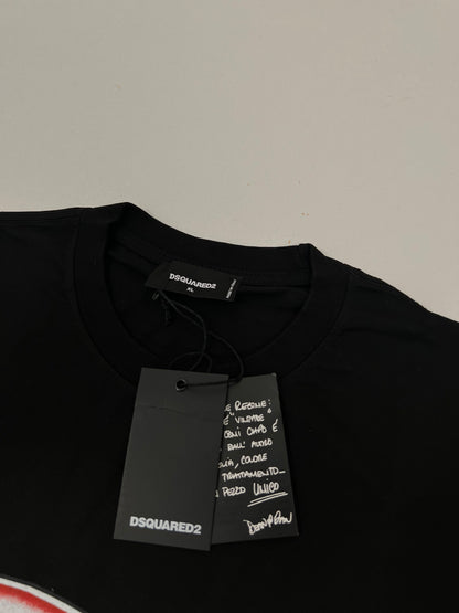 Dsquared2 Crna Majica sa Big DSQ2 Printom