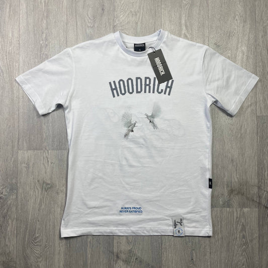 HOODRICH Bela Majica sa 'From Nothing To Something' Znakom na Leđima