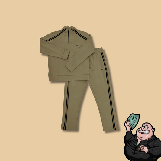 BOSS Krem Quarter-Zip Komplet Trenerka sa Detaljima SS2026