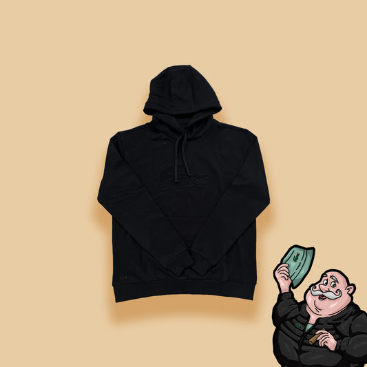 Lacoste Crni Duks sa Velikim Ušivenim Crnim Lacoste Znakom