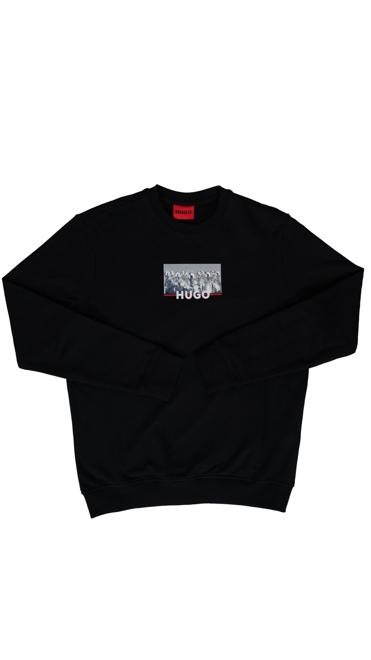 HUGO Crni Duks sa AI Logo Printom