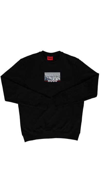 HUGO Crni Duks sa AI Logo Printom