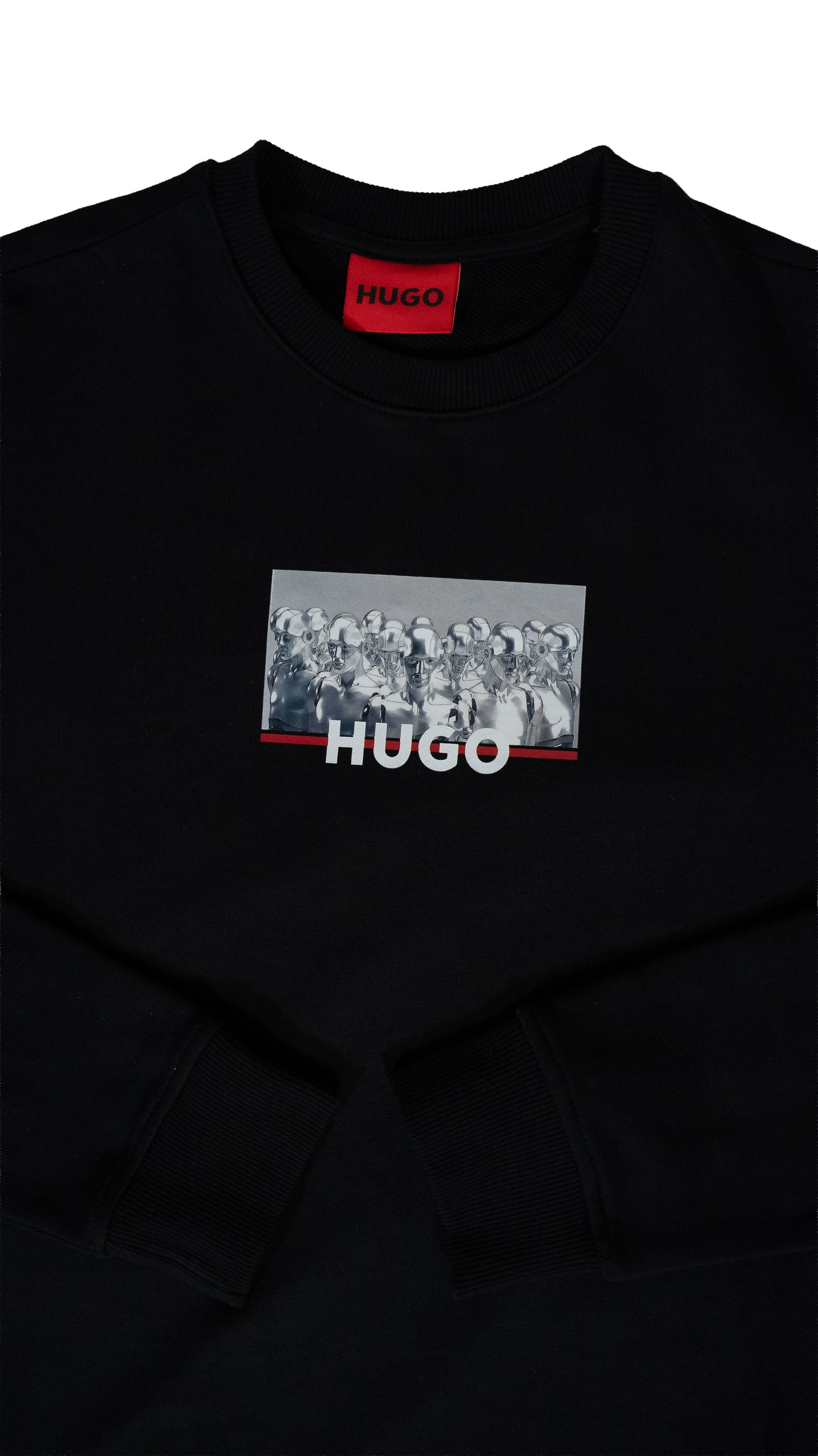 HUGO Crni Duks sa AI Logo Printom