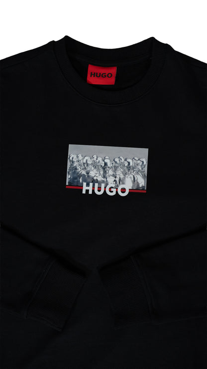 HUGO Crni Duks sa AI Logo Printom