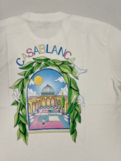Casablanca Bela Majica sa Printom na Leðima