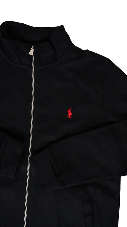 Polo Ralph Lauren Crni Full-Zip Duks sa Minimalistic Logom