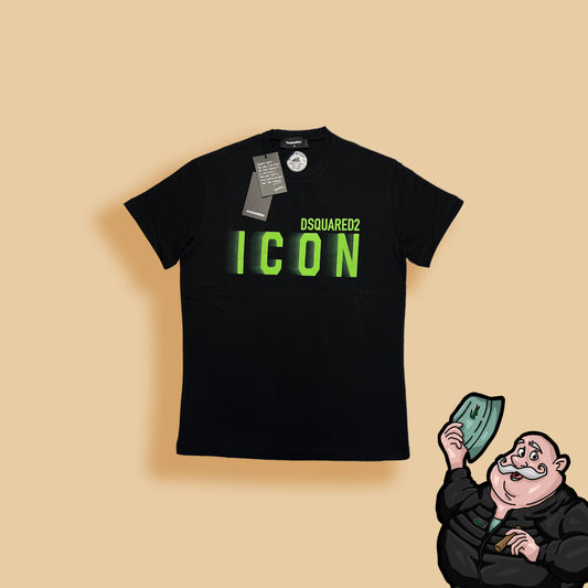 Dsquared2 ICON Crna Majica sa Neon Text Printom