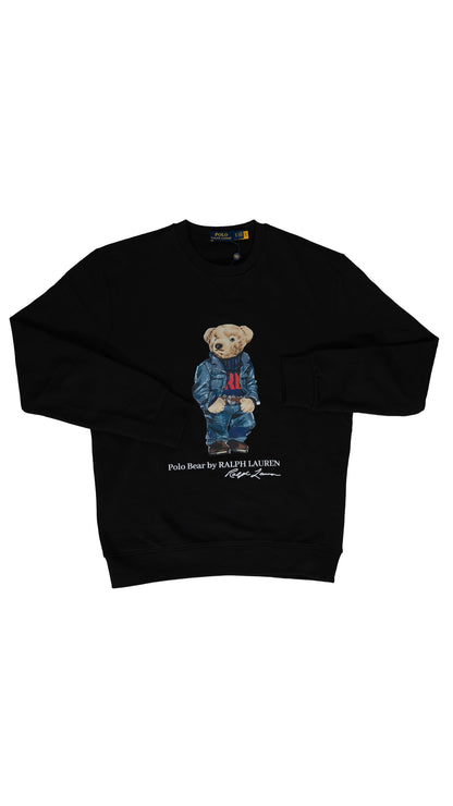 Polo Ralph Lauren Crni Duks sa Bear Printom