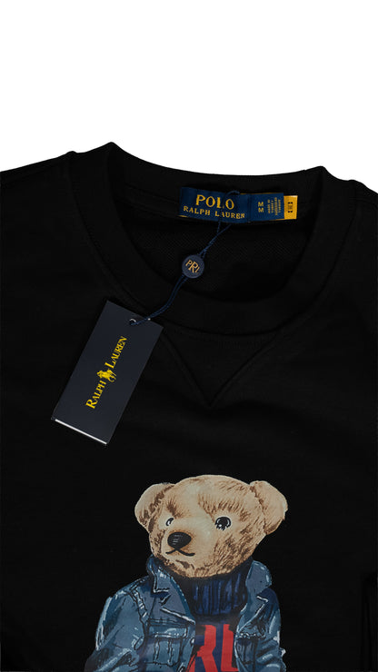 Polo Ralph Lauren Crni Duks sa Bear Printom