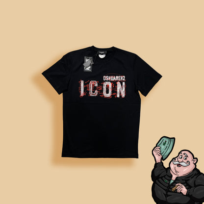 Dsquared2 ICON Crna Majica sa Math Logo Printom