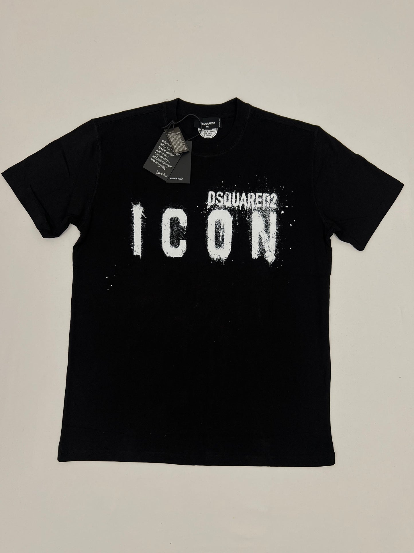 Dsquared2 ICON Crna Majica sa Velikim Printom