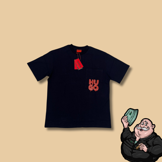 HUGO Crna Majica sa Džepićem