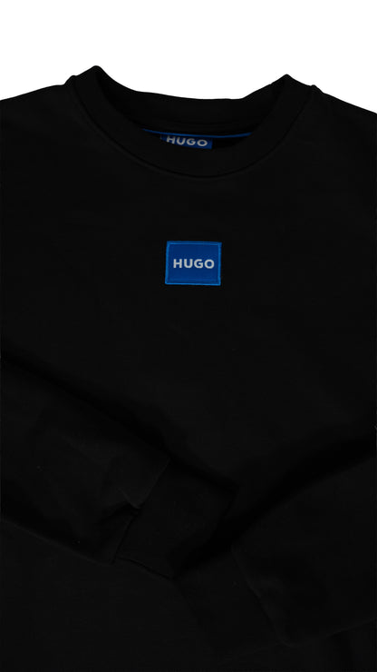 HUGO Blue Crni Duks sa Minimalistic Box Logom