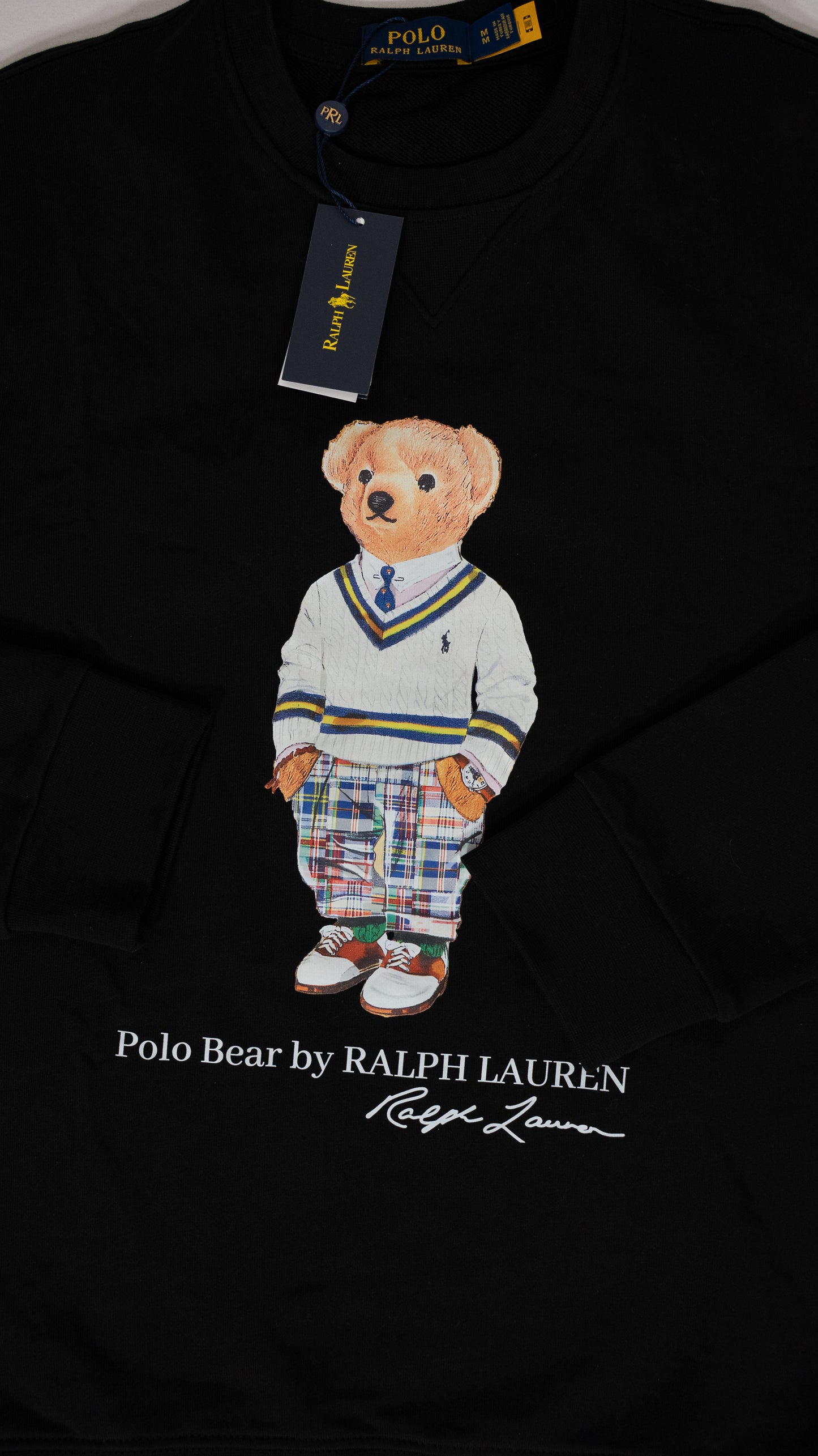 Polo Ralph Lauren Crni Duks sa Bear Printom