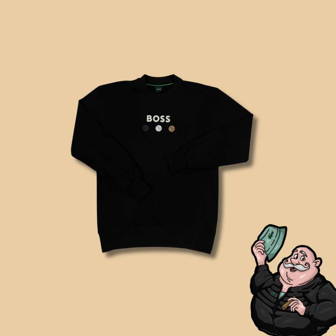 BOSS Crni Duks sa Logom i Tennis Printom