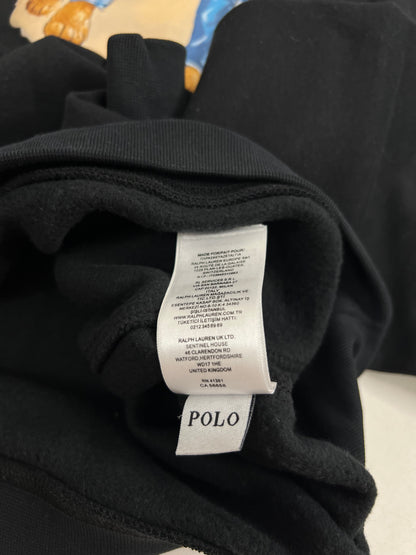 Polo Ralph Lauren Crni Duks sa Couple Bear Printom