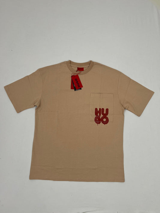 HUGO Krem Majica sa Džepićem