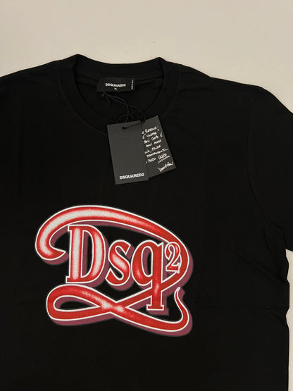 Dsquared2 Crna Majica sa Big DSQ2 Printom