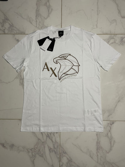 Armani Exchange Bela Majica sa Orao Logom