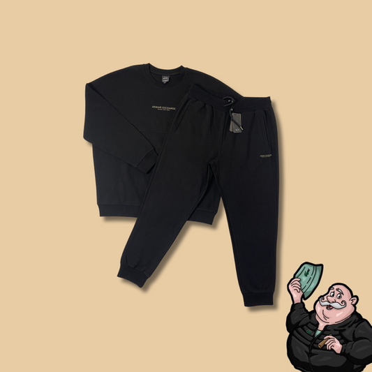 Armani Exchange Crni Komplet sa Printom na Leðima