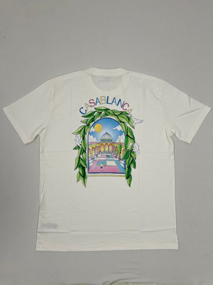 Casablanca Bela Majica sa Printom na Leðima