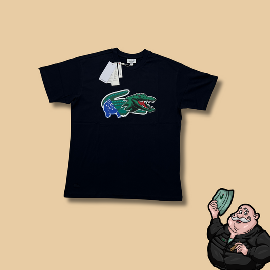 Lascoste Crna Majica sa Big Croc Logom