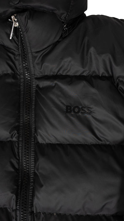 BOSS Crna Jakna sa Logom i Znakom na Rukavu
