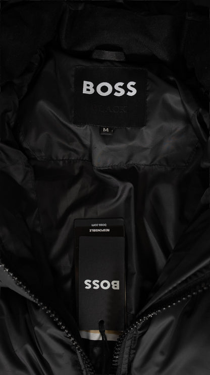 BOSS Crna Jakna sa Logom i Znakom na Rukavu