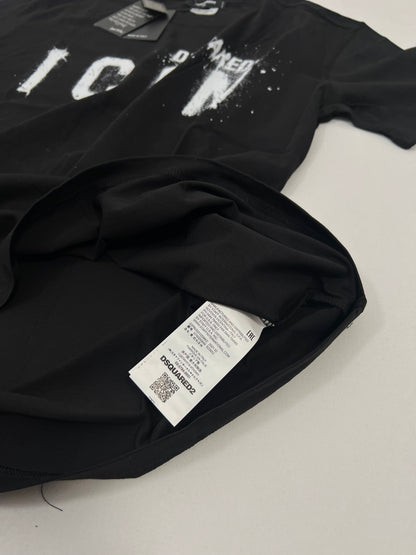 Dsquared2 ICON Crna Majica sa Velikim Printom