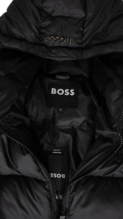 BOSS Crna Jakna sa Logom i Znakom na Rukavu