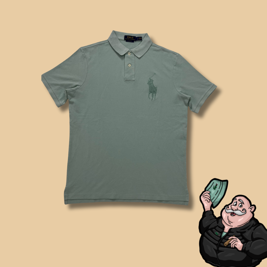 Polo Ralph Lauren Svetlo Elemntal Zelena Majica na Kragnu sa Big Logom