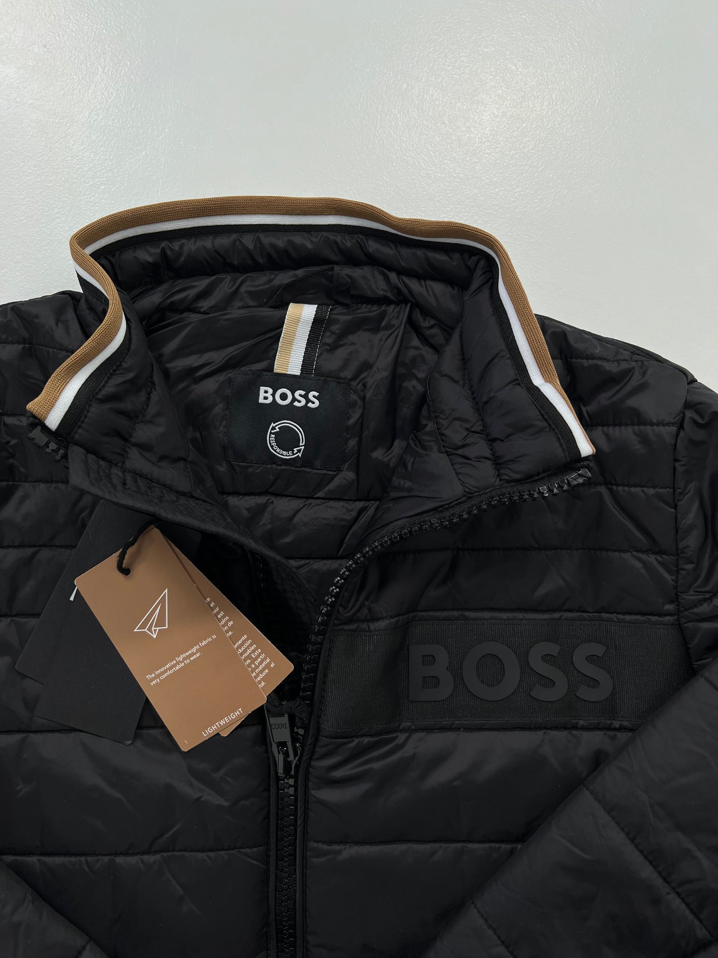 BOSS Crna Elegant Jaknica za SS25