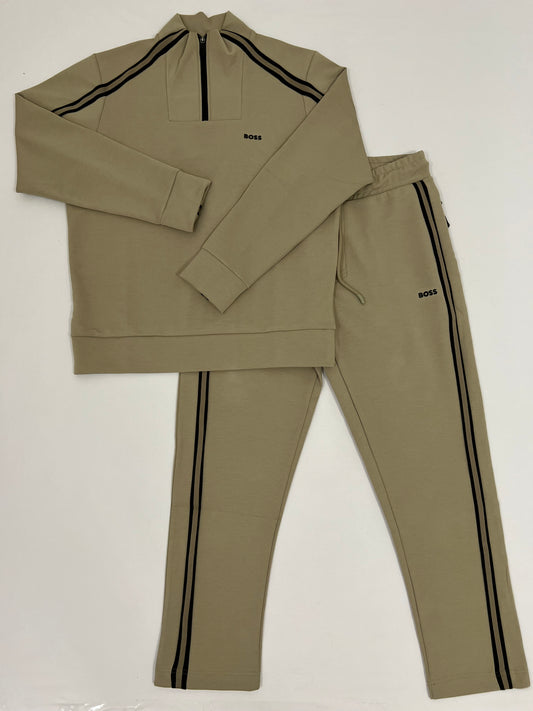 BOSS Krem Quarter-Zip Komplet Trenerka sa Detaljima SS2026