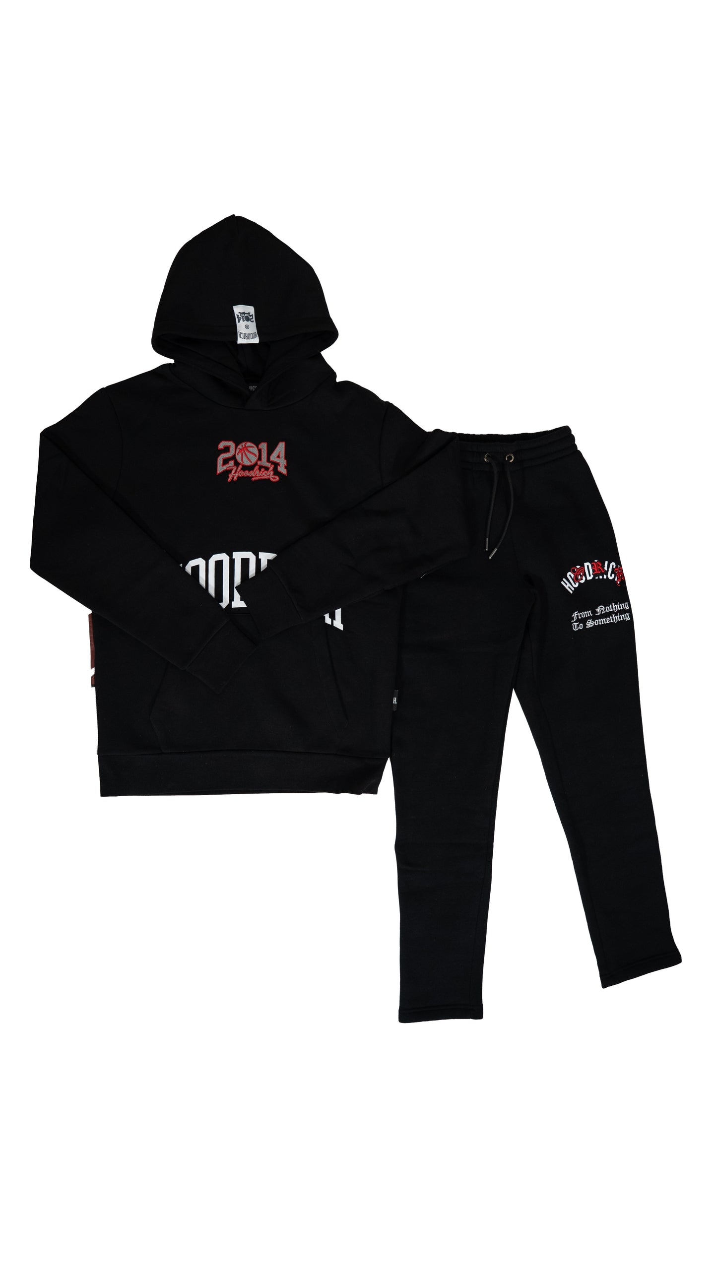 HOODRICH Crna Komplet Trenerka sa Printom na Leðima